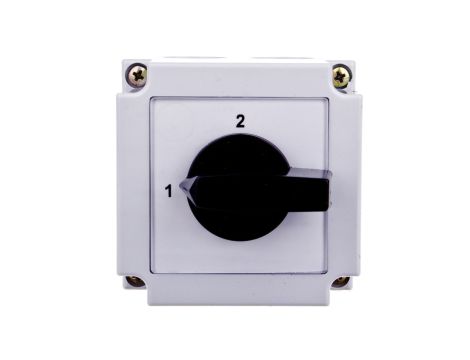 Łącznik krzywkowy 1-2 1P 10A w obudowie 4G10-55-PK R014 63-840350-011