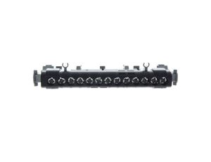 Listwa przyłączowa 13-otworów czarna IP2x C13 1x6-25+12x1,5-16mm2 004854