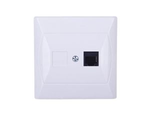 AKCENT Gniazdo komputerowe pojedyncze RJ45 kat.5e MMC białe GPK-1A/K/00