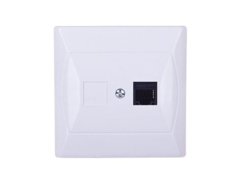 AKCENT Gniazdo komputerowe pojedyncze RJ45 kat.5e MMC białe GPK-1A/K/00