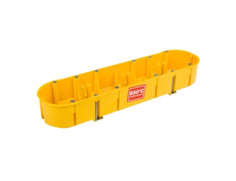 Puszka podtynkowa PK-4x60 poczwórna 60mm żółta ze śrubami 0235-0N