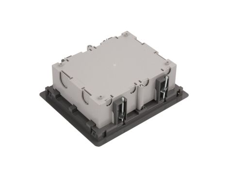 Simon Connect Puszka SF podłogowa potrójna 6xK45 70mm + SM302/9 szara SF370/1