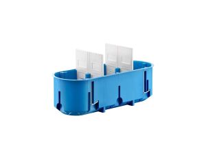 Puszka do pustych ścian regips trójpolowa 3x60mm głęboka samogasnąca bezhalogenowa niebieska Multibox P3x60D 32104203