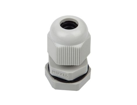 Dławnica kablowa poliamidowa z przeciwnakrętką M12 IP68 DP-EN 12 HM szara E03DK-01040100101 /100szt./
