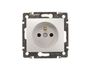 VALENA Gniazdo pojedyncze z/u 16A IP20 aluminium 770196