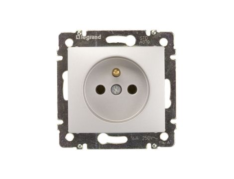 VALENA Gniazdo pojedyncze z/u 16A IP20 aluminium 770196