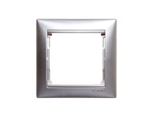 VALENA Ramka pojedyncza aluminium 770151