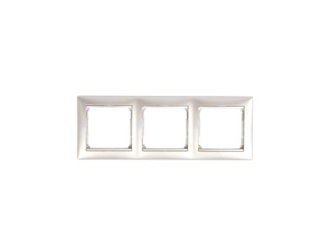 VALENA Ramka potrójna pozioma aluminium 770153
