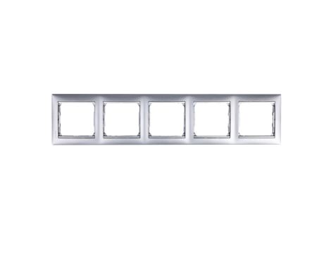 VALENA Ramka pięciokrotna pozioma aluminium 770155