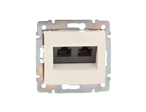 VALENA Gniazdo telefoniczne kremowe 2xRJ45 5e UTP 774131