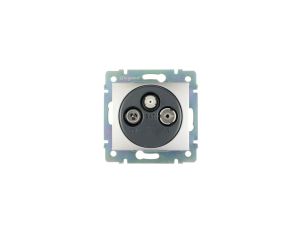VALENA Gniazdo antenowe RTV/SAT końcowe aluminium 770136