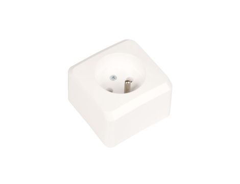 Prima Gniazdo pojedyncze z/u 16A IP20 białe GWN-130P WDE001030