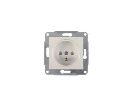 Sedna Gniazdo pojedyncze z/u 16A IP20 z przesłonami białe SDN2800121