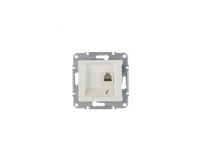 Sedna Gniazdo telefoniczne pojedyncze RJ11 białe SDN4101121