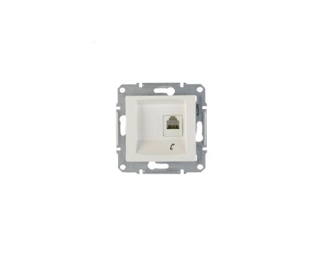 Sedna Gniazdo telefoniczne pojedyncze RJ11 białe SDN4101121