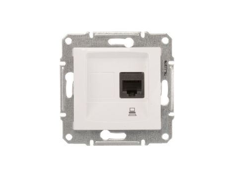 Sedna Gniazdo komputerowe pojedyncze RJ45 kat.5e UTP białe SDN4300121