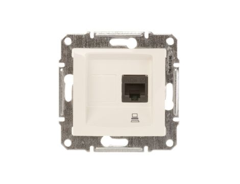 Sedna Gniazdo komputerowe pojedyncze RJ45 kat.5e UTP kremowe SDN4300123