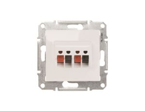 Sedna Gniazdo głośnikowe podwójne białe SDN5400121