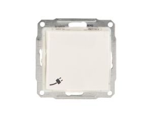 Sedna Gniazdo bryzgoszczelne pojedyncze z/u 16A IP44 z klapką kremowe SDN2800323