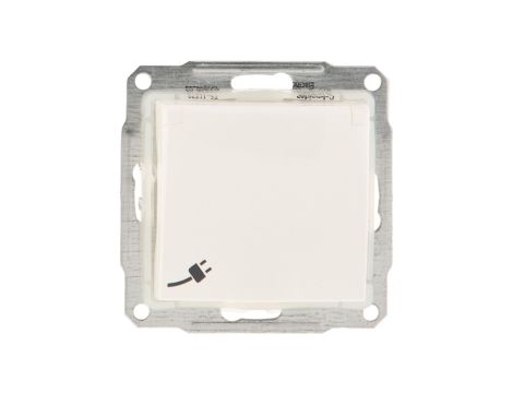 Sedna Gniazdo bryzgoszczelne pojedyncze z/u 16A IP44 z klapką kremowe SDN2800323