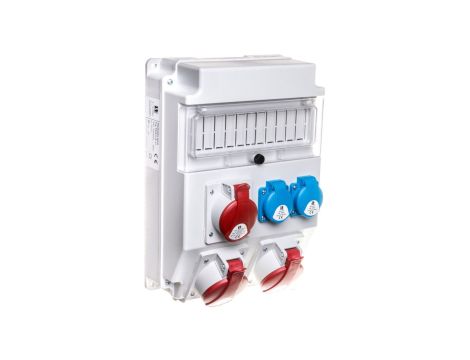 Rozdzielnica budowlana 2x5P/32A 5P/16A 2x2P+Z 11 modułów ROS11X-11