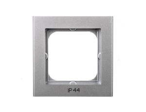 SONATA Ramka pojedyncza do łączników IP44 srebro mat RH-1R/38