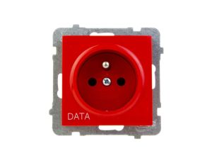 AS Gniazdo pojedyncze z/u DATA czerwone GP-1GZD/m/00