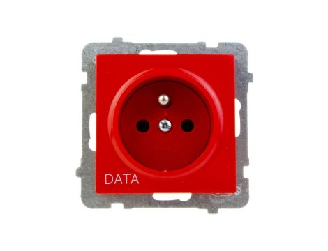 AS Gniazdo pojedyncze z/u DATA czerwone GP-1GZD/m/00