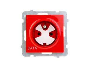 AS Gniazdo pojedyncze z/u DATA z kluczem czerwone GP-1GZK/m/00