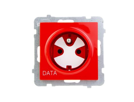 AS Gniazdo pojedyncze z/u DATA z kluczem czerwone GP-1GZK/m/00