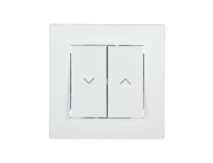 Przycisk Asfora żaluzjowy biały z ramką EPH1300121