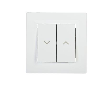 Przycisk Asfora żaluzjowy biały z ramką EPH1300121