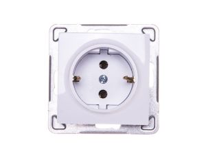 IMPRESJA Gniazdo pojedyncze z/u Schuko białe GP-1YS/m/00