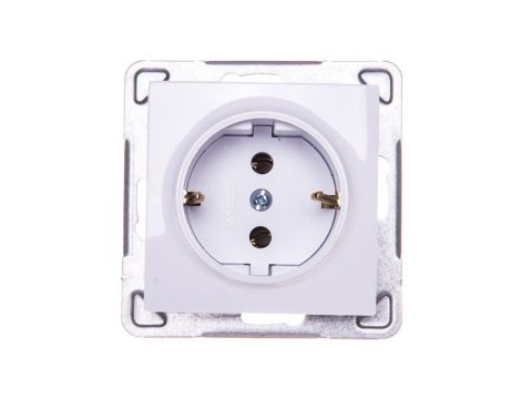 IMPRESJA Gniazdo pojedyncze z/u Schuko białe GP-1YS/m/00
