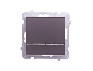 SONATA Łącznik pojedynczy z podświetleniem czekoladowy metalik ŁP-1RS/m/40