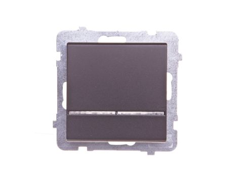 SONATA Łącznik pojedynczy z podświetleniem czekoladowy metalik ŁP-1RS/m/40