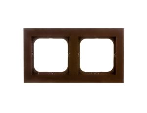 SONATA Ramka podwójna czekoladowy metalik R-2R/40