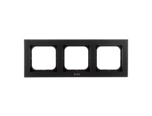 SONATA Ramka potrójna do łączników IP44 czarny metalik RH-3R/33