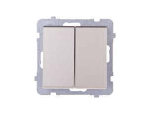 SONATA Łącznik schodowy podwójny szampański złoty ŁP-10R/m/39