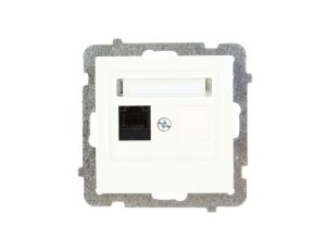 AS Gniazdo komputerowe pojedyncze RJ45 kat.5e MMC ecru GPK-1G/K/m/27