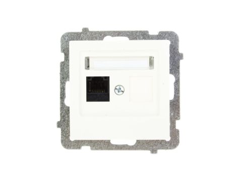 AS Gniazdo komputerowe pojedyncze RJ45 kat.5e MMC ecru GPK-1G/K/m/27