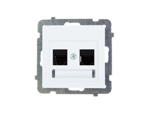 AS Gniazdo komputerowe podwójne RJ45 kat.5e MMC białe GPK-2G/K/m/00
