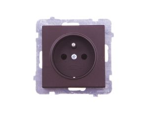 SONATA Gniazdo pojedyncze z/u czekoladowy metalik GP-1RZ/m/40