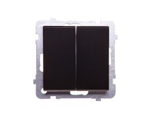 SONATA Łącznik schodowy + pojedynczy czarny metalik ŁP-9R/m/33