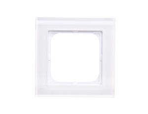 SONATA Ramka pojedyncza białe szkło R-1RG/31