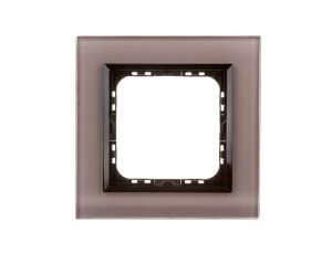 SONATA Ramka pojedyncza szare szkło / czarna R-1RGC/41/25