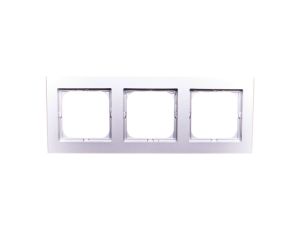 SONATA Ramka potrójna srebro mat R-3R/38