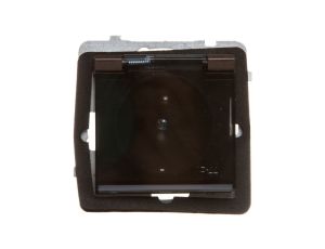 SONATA Gniazdo bryzgoszczelne z/u IP44 klapka przezroczysta czekoladowy metalik GPH-1RZ/m/40/d