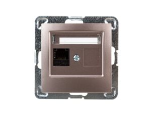 IMPRESJA Gniazdo komputerowe pojedyncze RJ45 kat.5e MMC tytan GPK-1Y/K/m/23