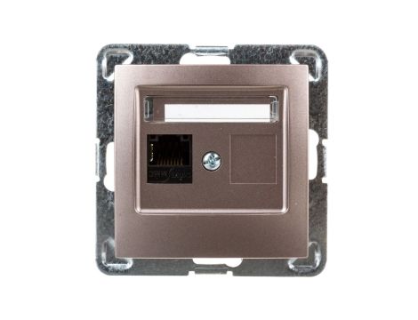 IMPRESJA Gniazdo komputerowe pojedyncze RJ45 kat.5e MMC tytan GPK-1Y/K/m/23